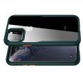 IPAKY Противоударный прозрачный пластиковый кейс с силиконовым бампером для iPhone 11 Зеленый