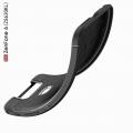 Litchi Grain Leather Силиконовый Накладка Чехол для Asus Zenfone 6 ZS630KL с Текстурой Кожа Черный