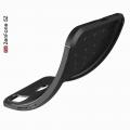 Litchi Grain Leather Силиконовый Накладка Чехол для Asus Zenfone Max M2 ZB633KL с Текстурой Кожа Серый