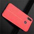 Litchi Grain Leather Силиконовый Накладка Чехол для Asus Zenfone Max Pro M2 ZB631KL с Текстурой Кожа Красный