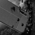 Litchi Grain Leather Силиконовый Накладка Чехол для Huawei Honor 10i / Honor 20 Lite с Текстурой Кожа Черный