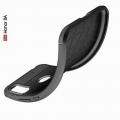 Litchi Grain Leather Силиконовый Накладка Чехол для Huawei Honor 8A с Текстурой Кожа Черный