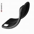 Litchi Grain Leather Силиконовый Накладка Чехол для Huawei Honor 8S / Y5 2019 с Текстурой Кожа Черный