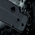 Litchi Grain Leather Силиконовый Накладка Чехол для Huawei Honor Play 3 с Текстурой Кожа Черный