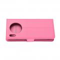 Litchi Grain Leather Силиконовый Накладка Чехол для Huawei Mate 30 с Текстурой Кожа Розовый