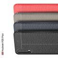 Litchi Grain Leather Силиконовый Накладка Чехол для Huawei P20 Pro с Текстурой Кожа Красный