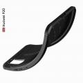 Litchi Grain Leather Силиконовый Накладка Чехол для Huawei P20 с Текстурой Кожа Серый