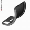 Litchi Grain Leather Силиконовый Накладка Чехол для Huawei P30 Lite с Текстурой Кожа Серый