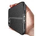 Litchi Grain Leather Силиконовый Накладка Чехол для iPhone 12 Pro Max с Текстурой Кожа Черный