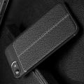 Litchi Grain Leather Силиконовый Накладка Чехол для iPhone SE 2020 с Текстурой Кожа Черный