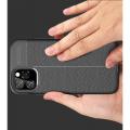 Litchi Grain Leather Силиконовый Накладка Чехол для iPhone 11 Pro с Текстурой Кожа Коралловый