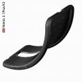 Litchi Grain Leather Силиконовый Накладка Чехол для Nokia 3.1 Plus с Текстурой Кожа Черный