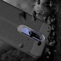 Litchi Grain Leather Силиконовый Накладка Чехол для Nokia 3.1 Plus с Текстурой Кожа Черный