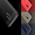 Litchi Grain Leather Силиконовый Накладка Чехол для OnePlus 7 с Текстурой Кожа Серый