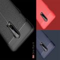 Litchi Grain Leather Силиконовый Накладка Чехол для OnePlus 8 с Текстурой Кожа Синий