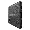 Litchi Grain Leather Силиконовый Накладка Чехол для OnePlus Nord CE 5G с Текстурой Кожа Черный