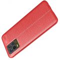 Litchi Grain Leather Силиконовый Накладка Чехол для Realme 8 / 8 Pro с Текстурой Кожа Красный