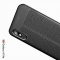 Litchi Grain Leather Силиконовый Накладка Чехол для Samsung Galaxy A10e с Текстурой Кожа Черный