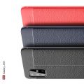 Litchi Grain Leather Силиконовый Накладка Чехол для Samsung Galaxy A51 с Текстурой Кожа Красный