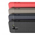 Litchi Grain Leather Силиконовый Накладка Чехол для Samsung Galaxy J6 SM-J600 с Текстурой Кожа Синий
