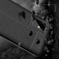 Litchi Grain Leather Силиконовый Накладка Чехол для Samsung Galaxy Note 10 Lite с Текстурой Кожа Красный