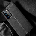 Litchi Grain Leather Силиконовый Накладка Чехол для Samsung Galaxy Note 20 Ultra с Текстурой Кожа Черный