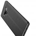 Litchi Grain Leather Силиконовый Накладка Чехол для Samsung Galaxy Note 9 с Текстурой Кожа Черный