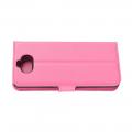 Litchi Grain Leather Силиконовый Накладка Чехол для Sony Xperia 20 с Текстурой Кожа Розовый