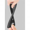 Litchi Grain Leather Силиконовый Накладка Чехол для Sony Xperia XZ2 Compact с Текстурой Кожа Черный