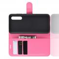 Litchi Grain Leather Силиконовый Накладка Чехол для Xiaomi Mi A3 с Текстурой Кожа Розовый