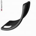 Litchi Grain Leather Силиконовый Накладка Чехол для Xiaomi Mi 9 Lite с Текстурой Кожа Черный
