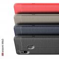 Litchi Grain Leather Силиконовый Накладка Чехол для Xiaomi Mi Mix 3 с Текстурой Кожа Коралловый