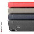 Litchi Grain Leather Силиконовый Накладка Чехол для Xiaomi Mi Play с Текстурой Кожа Черный