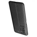 Litchi Grain Leather Силиконовый Накладка Чехол для Xiaomi POCO F3 с Текстурой Кожа Черный