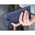 Litchi Grain Leather Силиконовый Накладка Чехол для Xiaomi Poco X3 NFC с Текстурой Кожа Черный