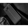 Litchi Grain Leather Силиконовый Накладка Чехол для Xiaomi Poco X3 NFC с Текстурой Кожа Синий