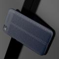 Litchi Grain Leather Силиконовый Накладка Чехол для Xiaomi Redmi Go с Текстурой Кожа Синий