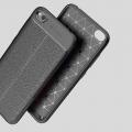 Litchi Grain Leather Силиконовый Накладка Чехол для Xiaomi Redmi Go с Текстурой Кожа Коралловый
