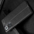 Litchi Grain Leather Силиконовый Накладка Чехол для Xiaomi Redmi Note 10 Pro с Текстурой Кожа Черный