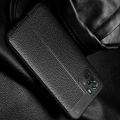 Litchi Grain Leather Силиконовый Накладка Чехол для Xiaomi Redmi Note 10 с Текстурой Кожа Черный