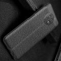 Litchi Grain Leather Силиконовый Накладка Чехол для Xiaomi Redmi Note 9T с Текстурой Кожа Черный