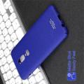 Матовый Пластиковый IMAK Finger чехол для OnePlus 6 С Держателем Кольцом Подставкой Синий + Защитная пленка для экрана