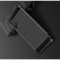 Матовый Силиконовый IMAK Vega Карбоновая Текстура Чехол c Противоударными Углами для Huawei Honor 20 черный