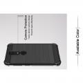 Матовый Силиконовый IMAK Vega Карбоновая Текстура Чехол c Противоударными Углами для Nokia 4.2 черный