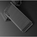 Матовый Силиконовый IMAK Vega Карбоновая Текстура Чехол c Противоударными Углами для Samsung Galaxy A50 черный