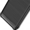 Матовый Силиконовый IMAK Vega Карбоновая Текстура Чехол c Противоударными Углами для Sony Xperia 10 Plus черный
