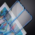 Металлический Магнитный Чехол Бампер с Закаленным Стеклом Huawei Honor 9X Синий