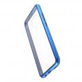 Металлический Магнитный Чехол Бампер с Закаленным Стеклом Huawei Mate 30 Lite Синий