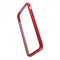 Металлический Магнитный Чехол Бампер с Закаленным Стеклом iPhone 11 Pro Max Красный