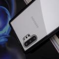Металлический Магнитный Чехол Бампер с Закаленным Стеклом Samsung Galaxy Note 10 Plus Черный